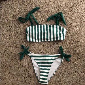 Green stripped bikini
